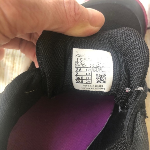 New Balance Girl’s Tennis Shoes Black Purple 2.5 - Picture 6 of 6